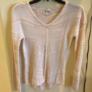 Pink Rose coral peach salmon long sleeve sweater